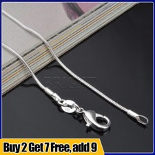 925 Sterling Silver Stamp Shiny Snake Chain Necklace for Women Ladies Girls UK