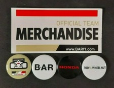 OFFICIAL BAR HONDA FORMULA 1 F1 TEAM SET OF 4 BADGES JENSON BUTTON BRAND NEW!