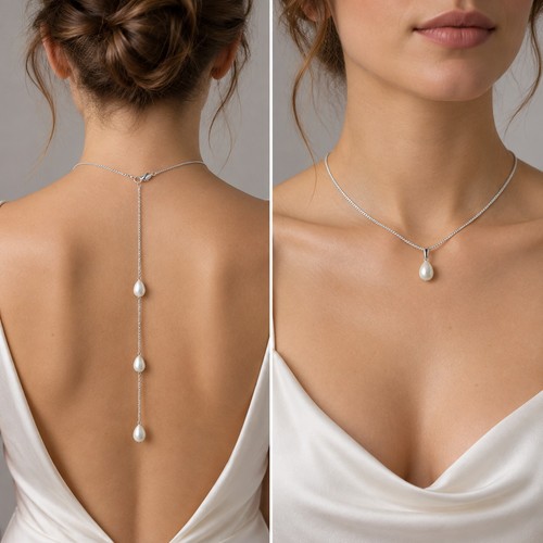 Dainty teardrop pearl backdrop - dainty,