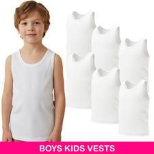 Boys Underwear Vests 6/12 Pack