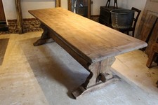 Table refectory French monastic Elm farmhouse dining c1900