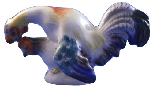 Meissen porcelain frisky hen - meissen, &