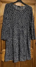 Ladies Bonmarche Blue & White Long Top/dress Long Sleeved Size 24