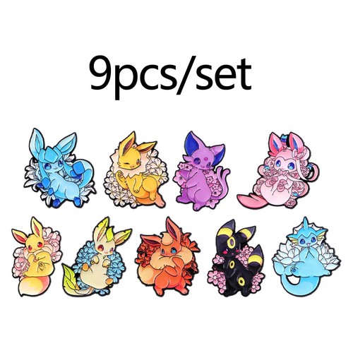 Eevee evolution flower enamel - evolution,