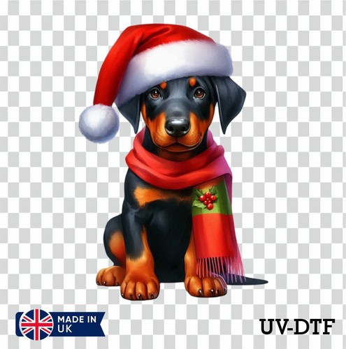 Christmas doberman puppy - christmas,