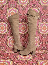 Vintage sand beige suede