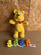 RARE! TEDDY BEAR ? 13" ? yellow plush soft toy HARIBO with haribo gummy bears 