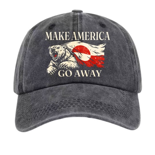 Make america away greenland - make,