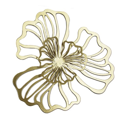 Metal flower wall decor - metal,