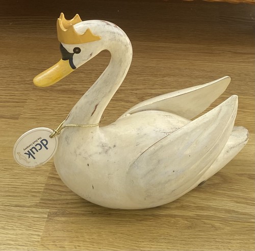 Dcuk wooden crowned swan with - wooden,