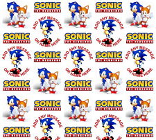 Sonic The Hedgehog Personalised gift wrapping paper Birthday Christmas