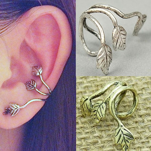 Women fashion leaf earclips - women,