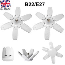 B22/E27 LED Garage Light Ceiling Lighting Workshop Lamp with 6 Adjustable Panels