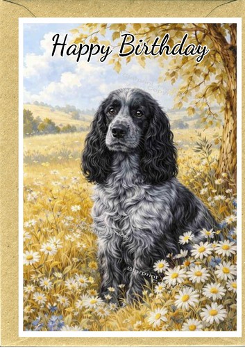 Cocker spaniel blue roan - spaniel,