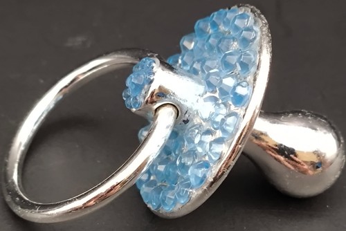 Blue rhinestone bling dummy - blue,