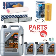 FOR BMW 330D M SPORT E91 SERVICE KIT 8L LIQUI MOLY 5W30 BOSCH OIL AIR CABIN PLUG