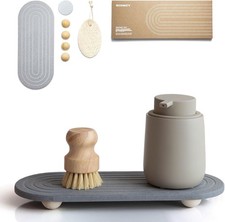 RIOMZY Instant Dry Sink Caddy Organizer – Water Absorbing Stone Tray for Kitchen