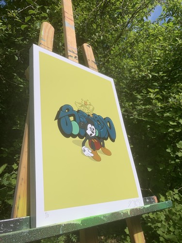 Relax mickey graffiti - print, a3