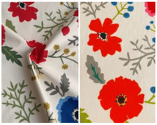 Sanderson Wind Poppies Floral Patterned curtain fabric material 139 cm Width