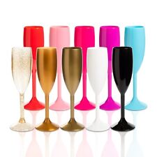 Champagne Flutes Reusable 165ml Prosecco Glasses Washable
