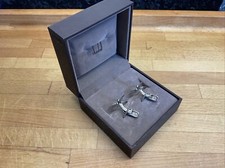 Alfred Dunhill Sterling Silver Aircraft Propeller Cufflinks 