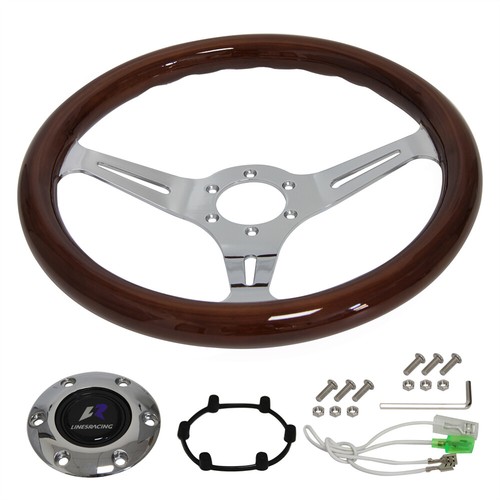 350mm wood steering - 14",