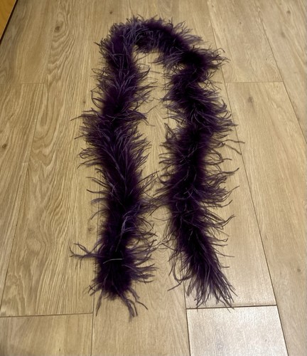 Purple ostrich feather boa - ostrich,