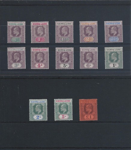 Sierra leone 1903 set - set, of
