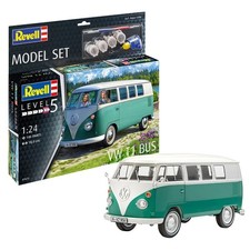 Revell 1/24 VW T1 Bus Model Kit Set with Paint & Glue
