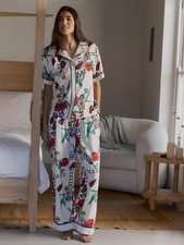 TED BAKER ECRU FLORAL VISCOSE