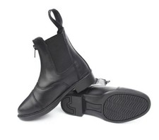 Rhinegold Boston Childrens Front Zip Paddock Boots Black Children’s 1