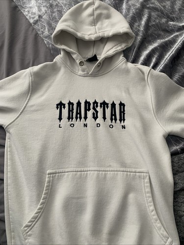 Trap star white hoddie - trap,