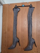 Black Mesh Diamante Over the