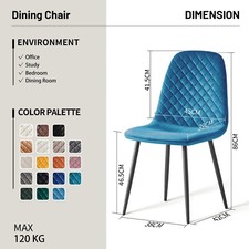 Set of 2/4/6 Velvet/Suede/PU