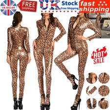 Womens Sexy Bodysuit Leopard