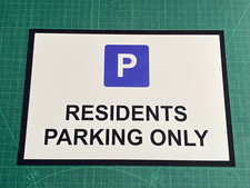 RESIDENTS PARKING ONLY Sign