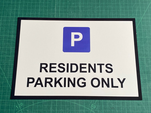 Residents parking only metal - residents,