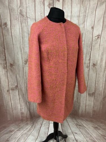 Boden pink herringbone coat - boden,