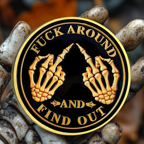 Funny challenge coin skull - challenge,