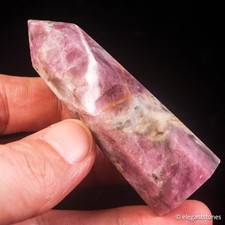 50g66mm Pink Tourmaline Point Crystal Obelisk Tower Natural Quartz Healing Stone
