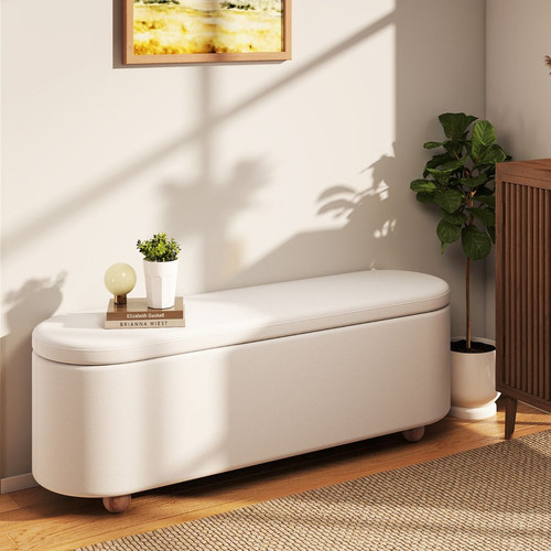Oval storage bench - bench, 139