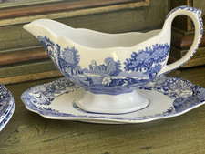 Spode blue italian gravy boat