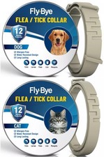Flea Collars For Dogs & Cats Small Large Adjustable 12 Months Protection & Tick