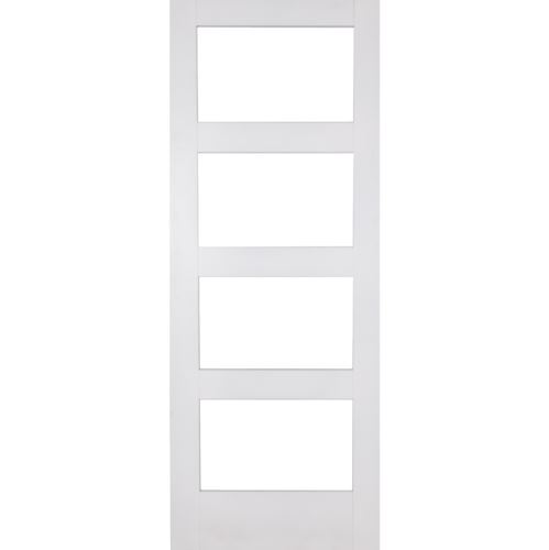 White shaker glazed door - glazed,