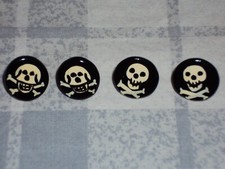 Wooden Black Pirate Earrings