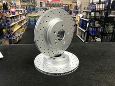 FOR STARLET 1.3 TURBO EP82 EP91 GLANZA V FRONT DRILLED BRAKE DISCS 254MM