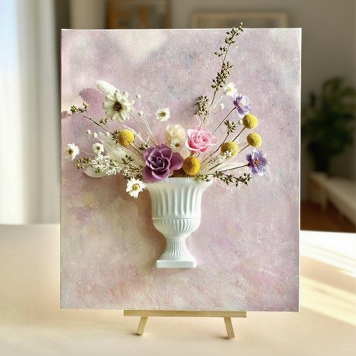 White half wall vase - vase, flower