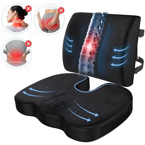 Lumbar back support with seat - back,