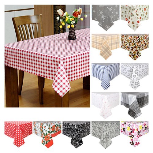 Wipe clean tablecloth vinyl - clean,