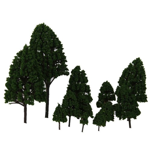 12pcs plastic trees - plastic, model